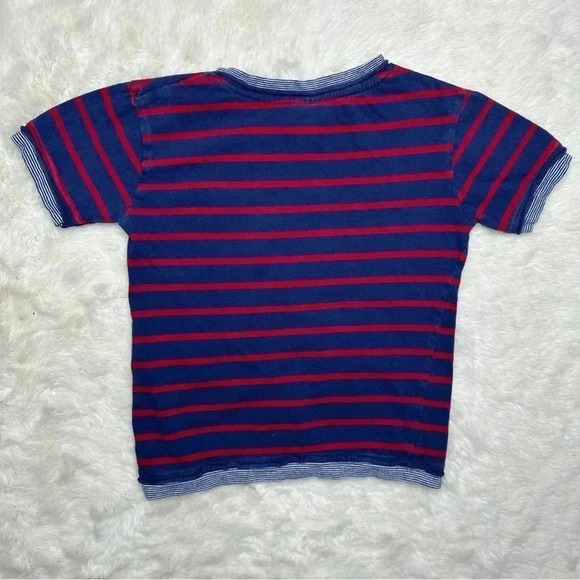 U.S. Polo Association T-Shirt Stripes V-Neck Blue &  Red Size 4T - Picture 12 of 16